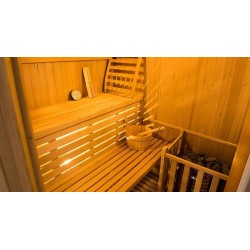 Gaïa Nova sauna all'aperto a 6 posti con stufa Harvia 8 kW