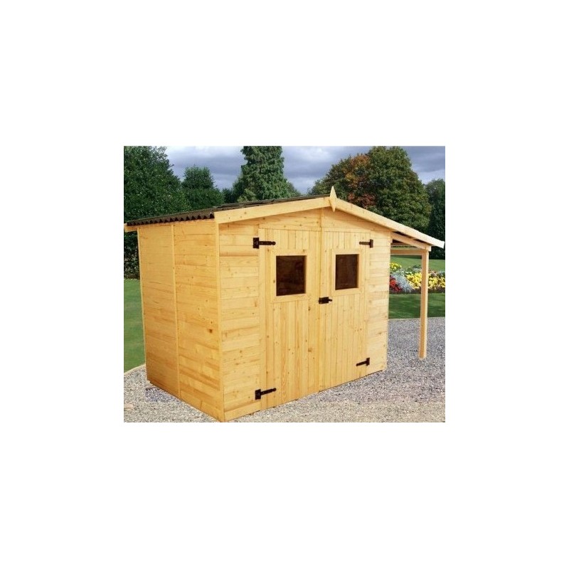 Eden Habrita Wood Garden Shelter 4,08 mq con pira e pavimento di 2,08 mq