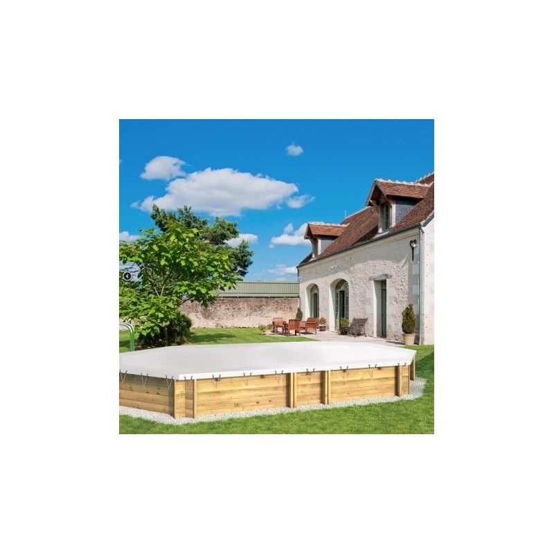 Winterdecke achteckige Holz-Pools OCTO + 640