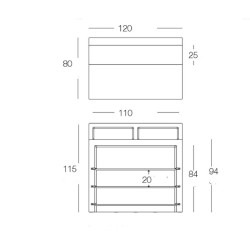 Bar Droit Fiesta Vondom Illuminé Blanc 180 cm