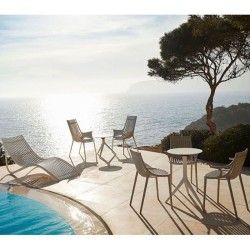 Lot de 4 Chaises Longues Vondom Ibiza Blanc