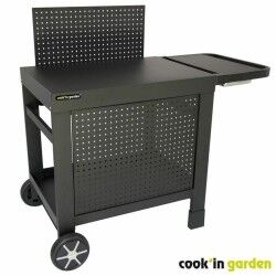 Mesa de barbecue Cook'in Garden Reva 110 Premium Aço Jardim Preto 108 x 55 cm