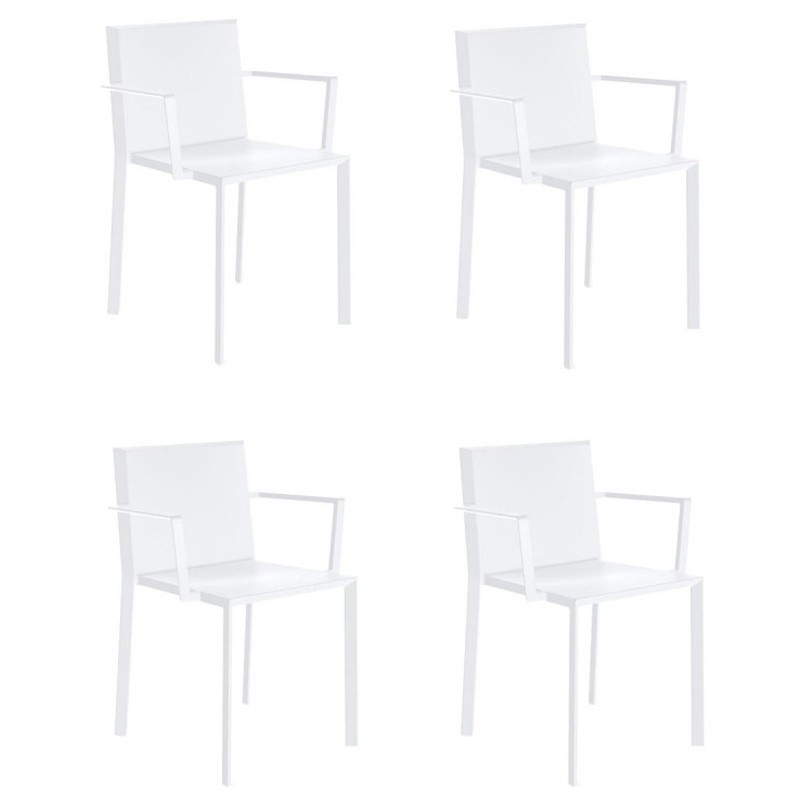 Lot de 4 fauteuils Vondom Quartz gris