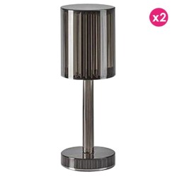 Lot de 2  Lampes Gatsby Prisma Fumée sans fil Vondom Led