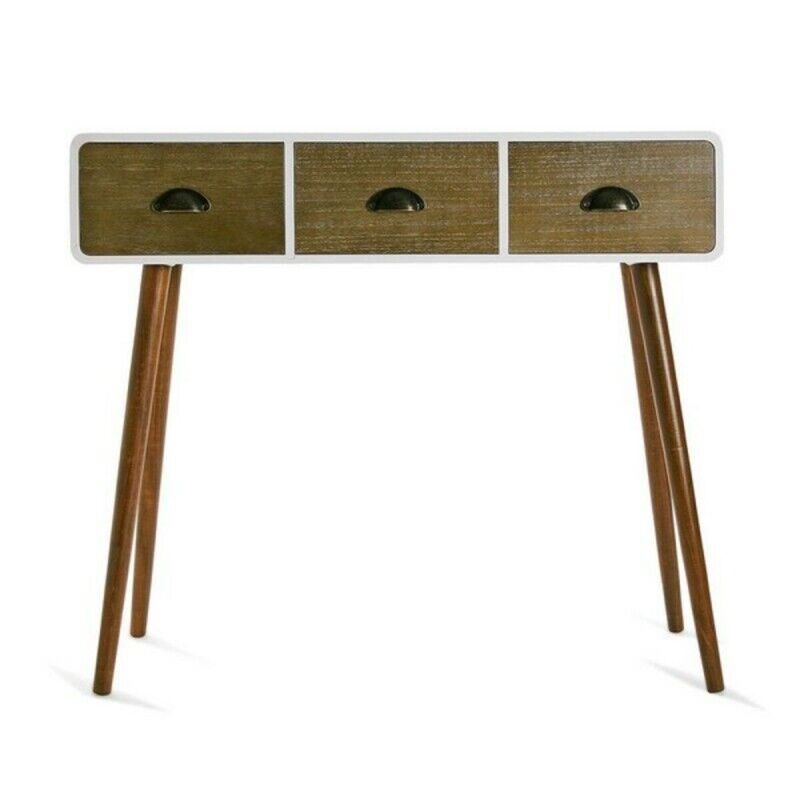 Hall Table with 3 Drawers Versa 30 x 80,5 x 90 cm 0,3 x 0,805 x 0,9 cm White Hall Table with 3 Drawers Versa 30 x 80,5 x 90 cm 0,3 x 0,805 x 0,9 cm White