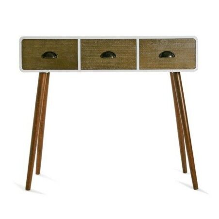 Meuble d'Entrée avec 3 Tiroirs Versa 30 x 80,5 x 90 cm 0,3 x 0,805 x 0,9 cm Blanc