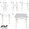Tavolo Pieghevole Aktive Argentato Alluminio 70 x 70 x 70 cm (4 Unità)