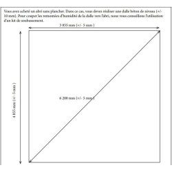 Abri de jardin Habrita en bois massif 20 m2 avec toit plaques ondulées