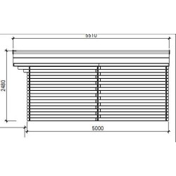 Habrita Garden Shed in Solid Douglas Wood 23.14 m2