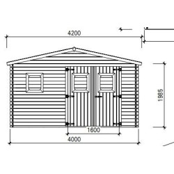 Habrita Garden Shed in Solid Douglas Wood 23.14 m2