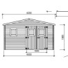 Habrita Garden Shed in Solid Douglas Wood 23.14 m2
