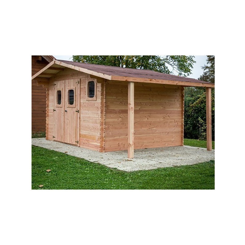 Gartenhaus Habrita aus Douglas-Massivholz 17.20 m2 mit Bucher