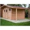 Garden shed Habrita in solid Douglas wood 17.20 m2 with Bucher