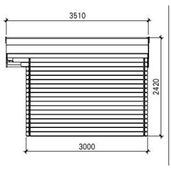 Gartenhaus Habrita aus Douglas-Massivholz 17.20 m2 mit Bucher