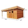 Garden shed Habrita Thizy in thermo treated wood 11.53 m2 with steel roof