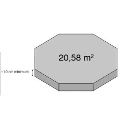 Piscina Madera Ubbink Océa 510 H120 Liner Azul