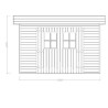 Abri de jardin en bois Habrita 14,75 m2 avec toit plat