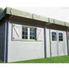 Abri de jardin Habrita bois massif 25,37 m2 avec toit plat acier