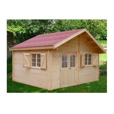 Galpão de jardim Habrita madeira maciça 25,37 m2 com telhado de aço plano