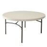 Table d'appoint Lifetime Crème 152 x 74 x 152 cm Acier Plastique