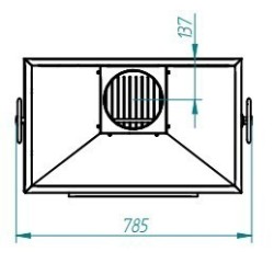 BarBecue Ferlux to Pose or Refractory Bricks and Steel with Hotte