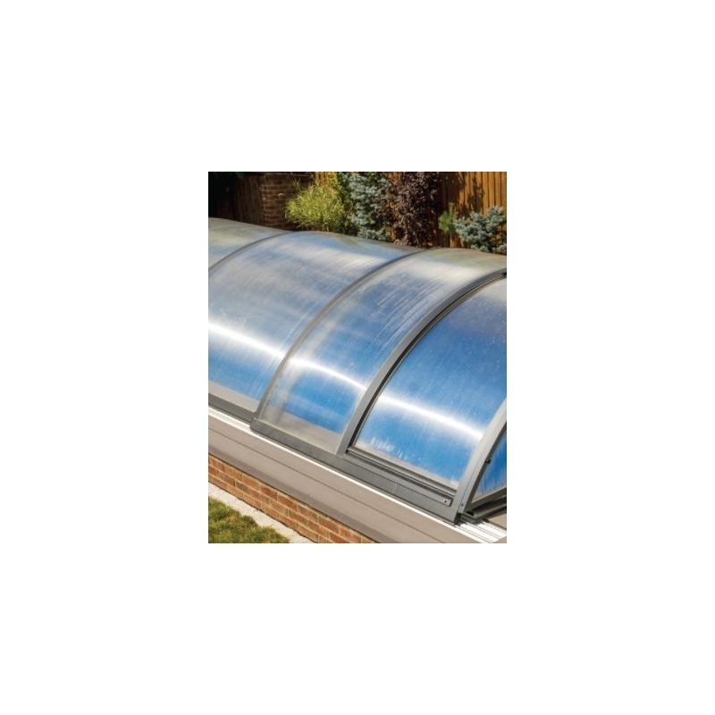 Recinto piscina in alluminio antracite 332 x 642 x 115