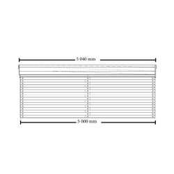 Abri de jardin Habrita en bois massif 20 m2 avec toit plaques ondulées