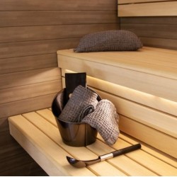 Kit accessoires Harvia Métal noir pour Sauna