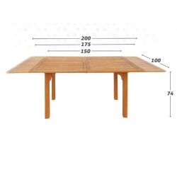Tavolo Allungabile Aktive Legno di acacia 200 x 74 x 100 cm