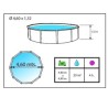 GRE Oval Pool White Fiji 500×300x120 mit Sandfilter