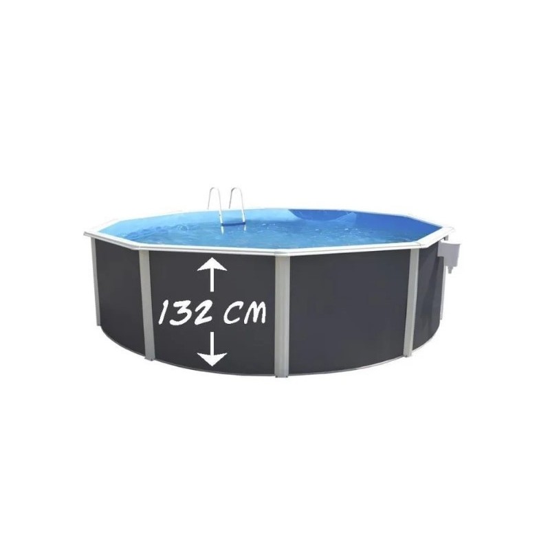 GRE Oval Pool White Fiji 500×300x120 mit Sandfilter