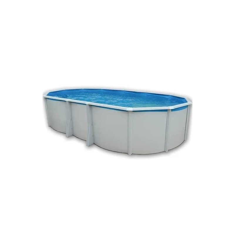 Rodada acima da piscina terrestre TOI Prestigio branco 350x132 com kit completo