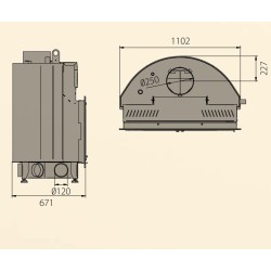 Foyer bouilleur Ferlux Chaudière à Bois K100 40kW