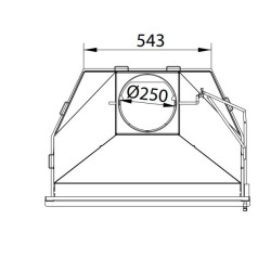 Barbecue Ferlux à encastrer S80 en acier avec hotte