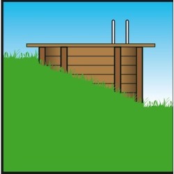 Piscina Madeira Sunwater 550x300 H140cm Forro Azul Ubbink