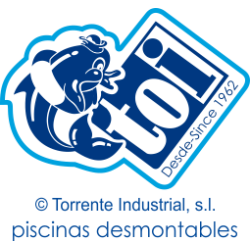 Round above ground pool TOI Prestigio white 350x132 with complete kit