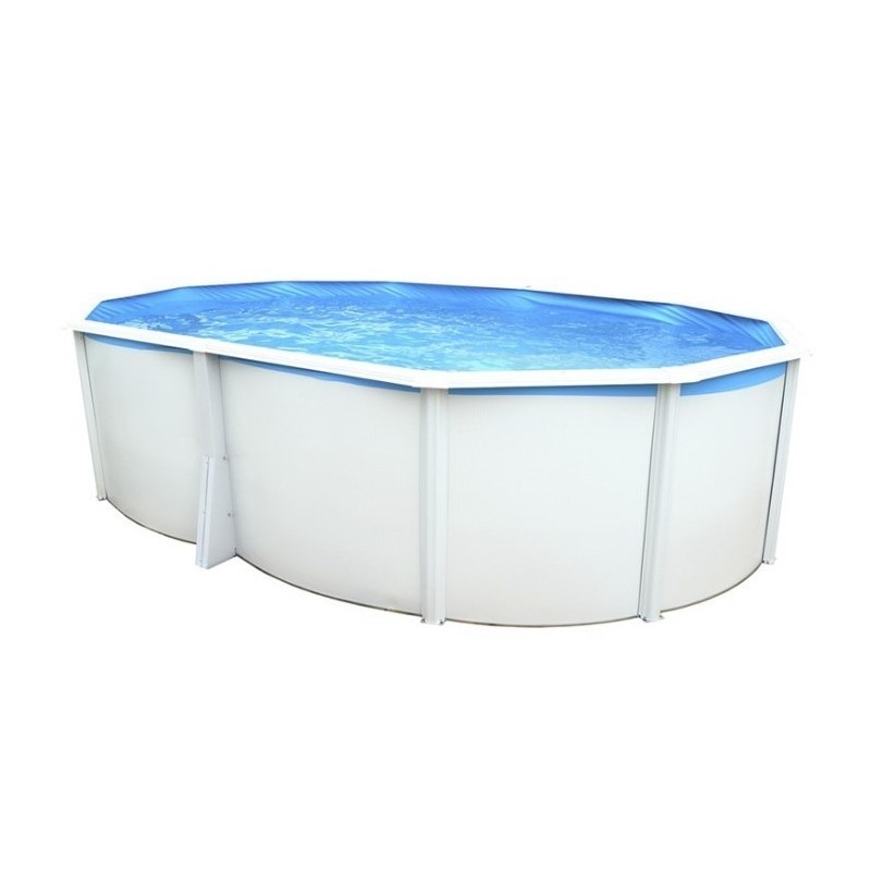 Piscine hors sol TOI Ibiza Compact ovale 550x366x132 avec kit complet blanc