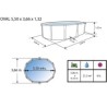 Piscine hors sol Ovale TOI Compact blanc 640x366x132 avec kit complet