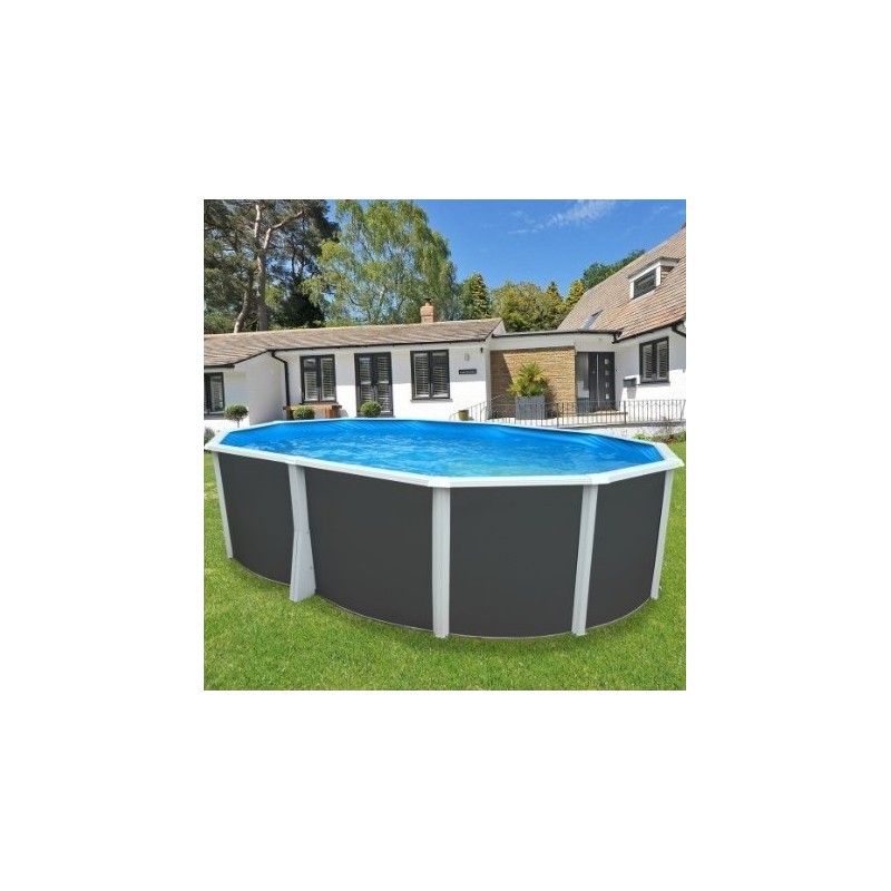 Piscine hors sol Ovale TOI Compact blanc 640x366x132 avec kit complet