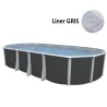 Above ground pool TOI Ibiza Compact oval 730x366x132 with complete anthracite kit