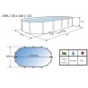 Piscine hors sol TOI Ibiza Ovale 730x366x132 avec kit complet blanc