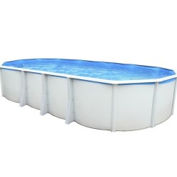 Piscine hors sol TOI Ibiza Ovale 730x366x132 avec kit complet blanc