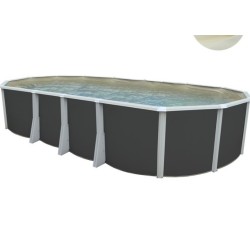 Above ground pool TOI Ibiza Oval 915x457x132 with complete kit Anthracite