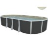 Above ground pool TOI Ibiza Oval 915x457x132 with complete kit Anthracite