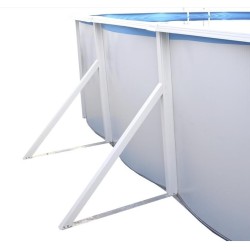 Piscine hors sol TOI Majorque ovale 640x366 avec kit complet Blanc
