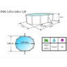 Piscina fuori terra TOI Veta ovale 550x366xH120 con kit completo