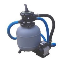 Oberirdischer Pool TOI Magnum rund 350x132 mit komplettem Kit Anthrazit