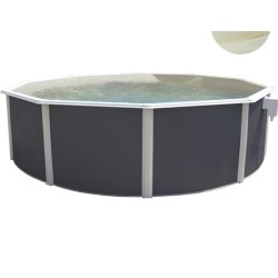 Oberirdischer Pool TOI Magnum rund 460x132 Kompakt Anthrazit