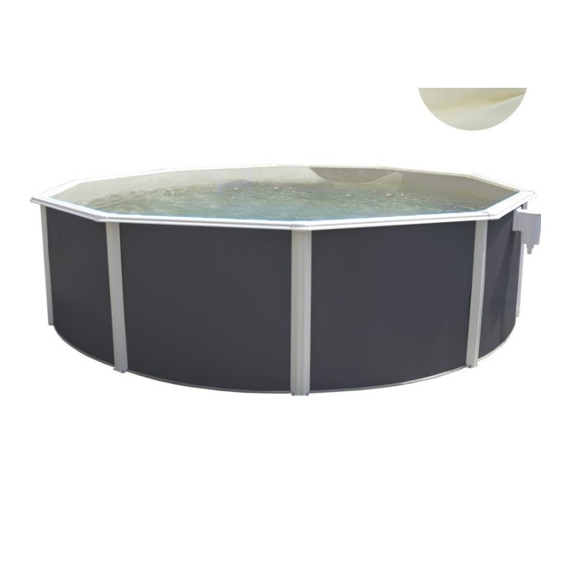 Piscina fuori terra TOI Magnum rotonda 460x132 Compact Antracite