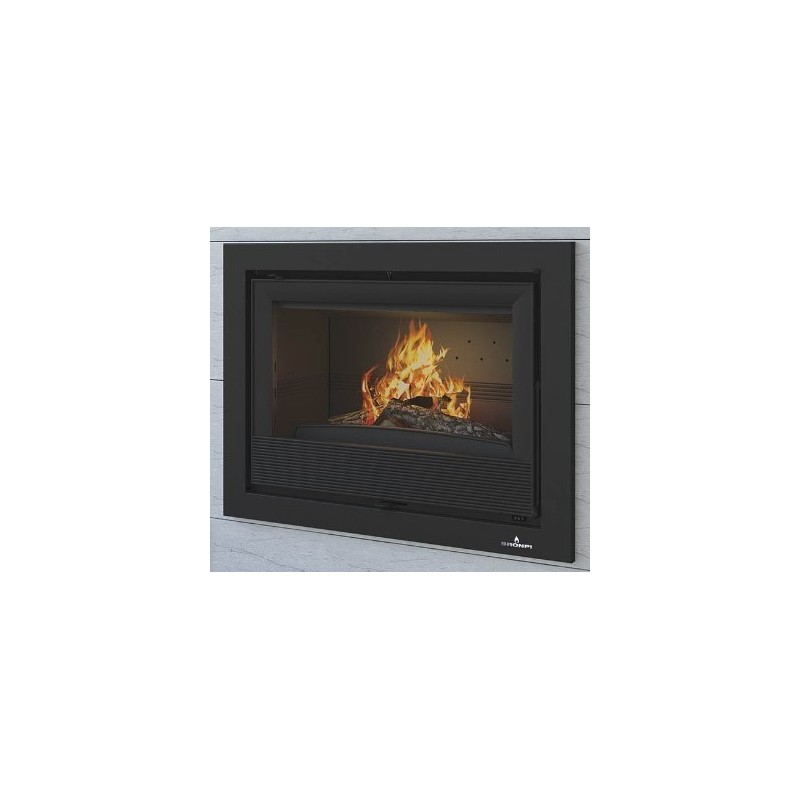 Inserto in legno 3 lati vetrato Bronpi Paris 90-3-C 14kW con turbina